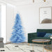 7'6"Hx52"W Fir Artificial Christmas Tree, LED Pre-Lit (Sky Blue) -Sky Blue - K164276LED