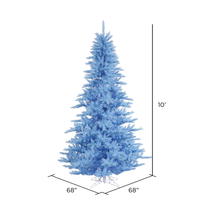 10'Hx68"W Fir Artificial Christmas Tree, Unlit -Sky Blue - K164285
