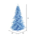 10'Hx68"W Fir Artificial Christmas Tree, LED Pre-Lit (Sky Blue) -Sky Blue - K164286LED