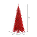 7'6"Hx40"W Tinsel Slim Fir Artificial Christmas Tree, Unlit -Red - K165075