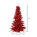 7'6"Hx52"W Tinsel Fir Artificial Christmas Tree, Unlit -Red - K165175