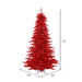 7'6"Hx52"W Tinsel Fir Artificial Christmas Tree, LED Pre-Lit (Red) -Red - K165176LED