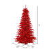 9'Hx64"W Tinsel Fir Artificial Christmas Tree, LED Pre-Lit (Red) -Red - K165181LED