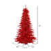 10'Hx68"W Tinsel Fir Artificial Christmas Tree, LED Pre-Lit (Red) -Red - K165186LED