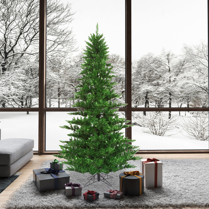 7'6"Hx52"W Tinsel Fir Artificial Christmas Tree, Unlit -Green - K165775