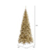 4'6"Hx24"W Tinsel Slim Fir Artificial Christmas Tree, Unlit -Champagne - K166245