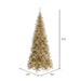 6'6"Hx34"W Tinsel Slim Fir Artificial Christmas Tree, Unlit -Champagne - K166265