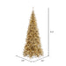 6'6"Hx34"W Tinsel Slim Fir Artificial Christmas Tree, LED Pre-Lit -Champagne - K166266LED