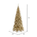 7'6"Hx40"W Tinsel Slim Fir Artificial Christmas Tree, Unlit -Champagne - K166275