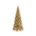 7'6"Hx40"W Tinsel Slim Fir Artificial Christmas Tree, LED Pre-Lit -Champagne - K166276LED