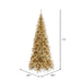7'6"Hx40"W Tinsel Slim Fir Artificial Christmas Tree, LED Pre-Lit -Champagne - K166276LED