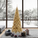 7'6"Hx40"W Tinsel Slim Fir Artificial Christmas Tree, LED Pre-Lit -Champagne - K166276LED