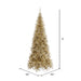 9'Hx46"W Tinsel Slim Fir Artificial Christmas Tree, Unlit -Champagne - K166280