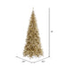 10'Hx50"W Tinsel Slim Fir Artificial Christmas Tree, Unlit -Champagne - K166285