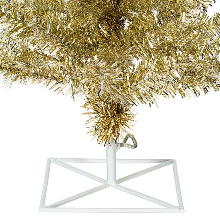2'Hx20"W Tinsel Fir Artificial Christmas Tree, Unlit -Champagne - K166320