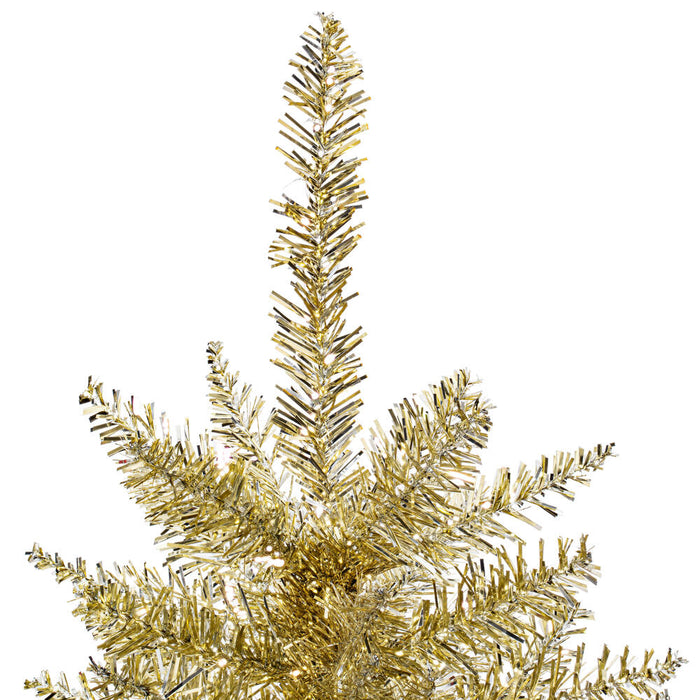 2'Hx20"W Tinsel Fir Artificial Christmas Tree, Unlit -Champagne - K166320