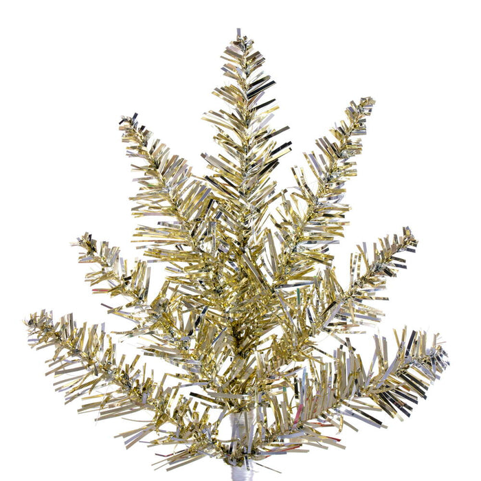 2'Hx20"W Tinsel Fir Artificial Christmas Tree, Unlit -Champagne - K166320