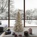 6'6"Hx46"W Tinsel Fir Artificial Christmas Tree, Unlit -Champagne - K166365