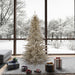 7'6"Hx52"W Tinsel Fir Artificial Christmas Tree, Unlit -Champagne - K166375