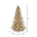 7'6"Hx52"W Tinsel Fir Artificial Christmas Tree, LED Pre-Lit -Champagne - K166376LED