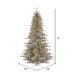 10'Hx68"W Tinsel Fir Artificial Christmas Tree, Unlit -Champagne - K166385