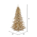 10'Hx68"W Tinsel Fir Artificial Christmas Tree, LED Pre-Lit -Champagne - K166386LED