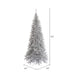 4'6"Hx24"W Tinsel Slim Fir Artificial Christmas Tree, Unlit -Silver - K166745