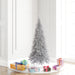 4'6"Hx24"W Tinsel Slim Fir Artificial Christmas Tree, Unlit -Silver - K166745