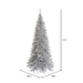 7'6"Hx40"W Tinsel Slim Fir Artificial Christmas Tree, Unlit -Silver - K166775