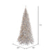 7'6"Hx40"W Tinsel Slim Fir Artificial Christmas Tree, LED Pre-Lit -Silver - K166776LED