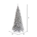 9'Hx46"W Tinsel Slim Fir Artificial Christmas Tree, Unlit -Silver - K166780