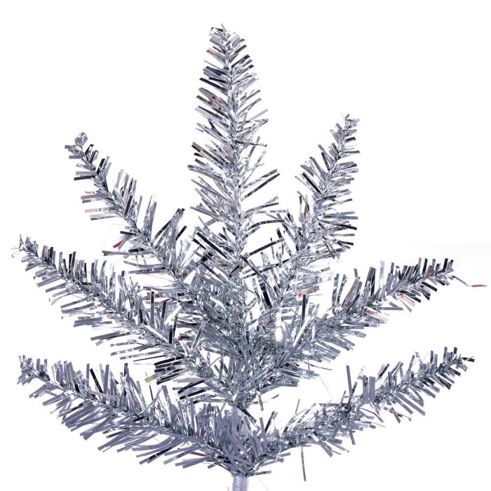 2'Hx20"W Tinsel Fir Artificial Christmas Tree, Unlit -Silver - K166820