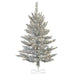3'Hx25"W Tinsel Fir Artificial Christmas Tree, LED Pre-Lit -Silver - K166831LED