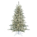 4'6"Hx34"W Tinsel Fir Artificial Christmas Tree, LED Pre-Lit -Silver - K166846LED