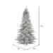 6'6"Hx46"W Tinsel Fir Artificial Christmas Tree, Unlit -Silver - K166865