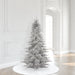 6'6"Hx46"W Tinsel Fir Artificial Christmas Tree, Unlit -Silver - K166865