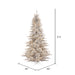 6'6"Hx46"W Tinsel Fir Artificial Christmas Tree, LED Pre-Lit -Silver - K166866LED