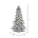 7'6"Hx52"W Tinsel Fir Artificial Christmas Tree, Unlit -Silver - K166875