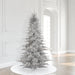 7'6"Hx52"W Tinsel Fir Artificial Christmas Tree, Unlit -Silver - K166875