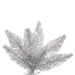 6'6"Hx46"W Tinsel Fir Artificial Christmas Tree, Unlit -Silver - K166865