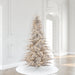 12'Hx74"W Tinsel Fir Artificial Christmas Tree, LED Pre-Lit -Silver - K166891LED