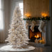6'6"Hx46"W Tinsel Fir Artificial Christmas Tree, Unlit -Silver - K166865