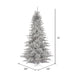 10'Hx68"W Tinsel Fir Artificial Christmas Tree, Unlit -Silver - K166885
