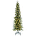 5'6"Hx25"W PE Pencil Bixley Fir Artificial Christmas Tree, LED Pre-Lit -Green - K167356LED