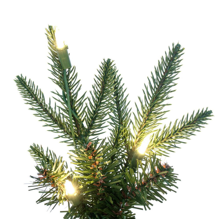 5'6"Hx25"W PE Pencil Bixley Fir Artificial Christmas Tree, LED Pre-Lit -Green - K167356LED