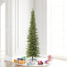 5'6"Hx25"W PE Pencil Bixley Fir Artificial Christmas Tree, LED Pre-Lit -Green - K167356LED