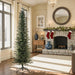 7'6"Hx30"W PE Pencil Bixley Fir Artificial Christmas Tree, Unlit -Green - K167375