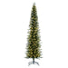 10'Hx44"W PE Pencil Bixley Fir Artificial Christmas Tree, LED Pre-Lit -Green - K167386LED