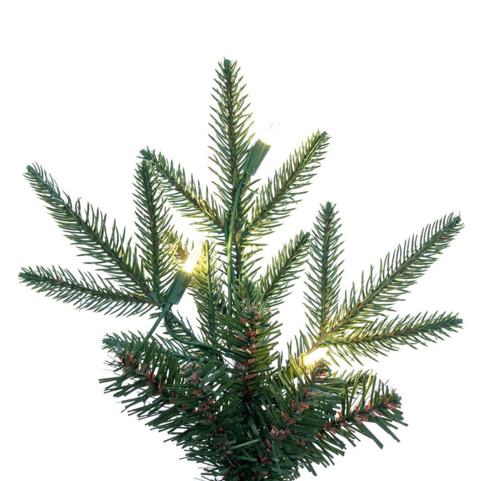 7'6"Hx30"W PE Pencil Bixley Fir Artificial Christmas Tree, LED Pre-Lit -Green - K167376LED