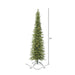 8''6"Hx36"W PE Pencil Bixley Fir Artificial Christmas Tree, LED Pre-Lit -Green - K167381LED